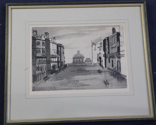 John Piper (1903-1992) Regency Square and Bedford Square, Brighton 9 x 12.5in.